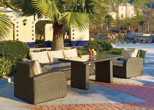 Ciara Rattan Sofa Set 3+1+1