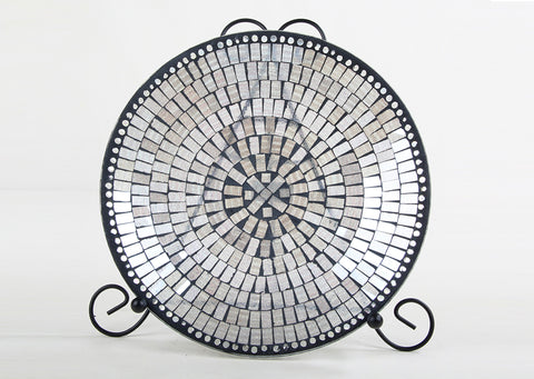 Individual Im Zhl Mosaic Glass Plate With Stand 13A-18I/01