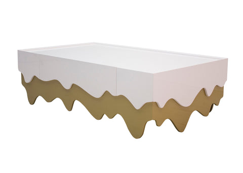 Side Table Ct-227 White & Yellow