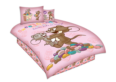 Tom & Jerry Kids Comforter Set of 4 - Pink