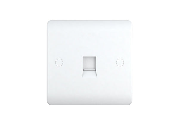 Milano 1 Gang Tel Socket Rj11 White