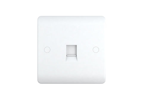 Milano 1 Gang Tel Socket Rj11 White