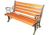 Garden Im Gc Cast Iron Park Bench Bronze/ Teak G240B (5 Cm)