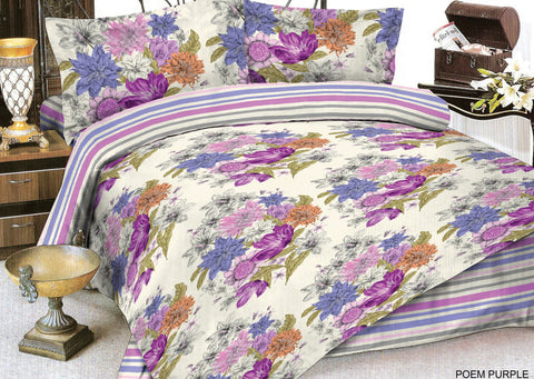 Poem King Comforter S/6 240X260 Cm - Purple
