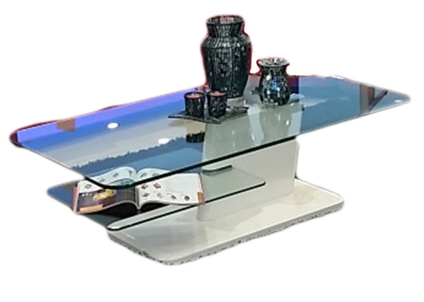 Zen Coffee Table - Clear/Cream