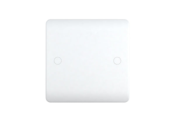 Milano Single Blank Plate White