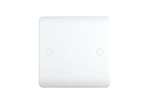 Milano Single Blank Plate White