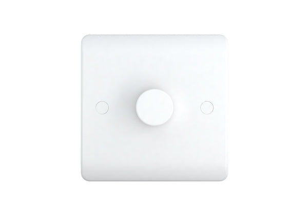 Milano 500W 1 Gang 1 Way Dimmer White