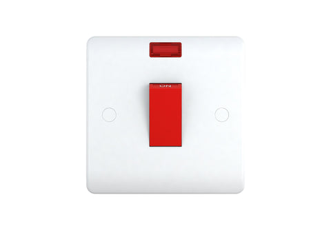 Milano 45A 1 Gang Double Pole Switch With Neon