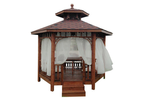 Katara Wooden Gazebo - Brown