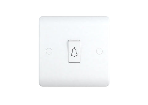Milano 10A Bell Switch Bell White