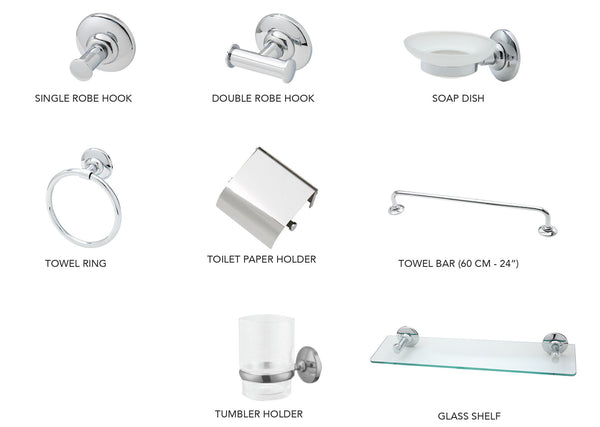 Milano Royal Bathroom Accs A4700 - 7 Pc Gift Set