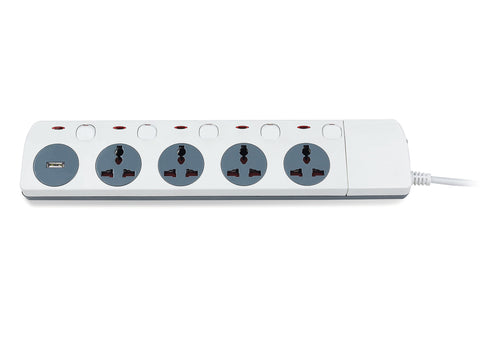 Milano 4 Socket 5Mt Extension Chord With Usb