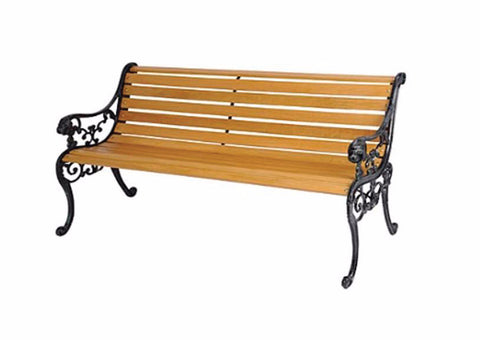 Garden Im Gc Cast Iron Park Bench Bronze/ Teak G240B (5 Cm)