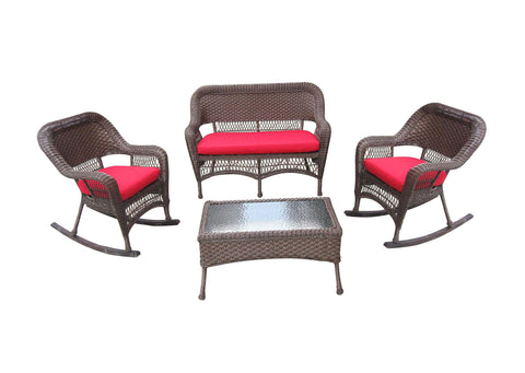 Furn Im Cis Casa Loma Sofa Set Wr018(Brown)+Cushions001(Red)