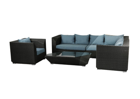 Furn Im Jjl Wicker Corner Sofa Set With Coffee Table Js1-051W