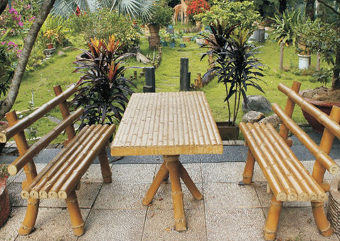 Stone Table and Chair Bamboo Vietnam Set