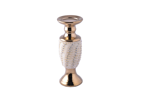 D12 CANDLE HOLDER LONG NECK GOLD