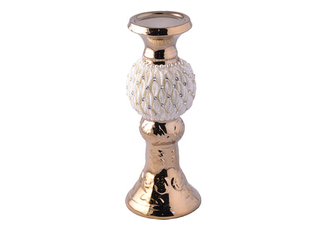 D12 CANDLE HOLDER ROUND BELLY GOLD