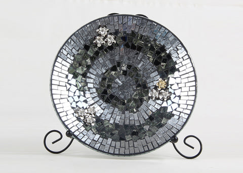 Individual Im Zhl Mosaic Glass Plate With Stand 13A-181/38