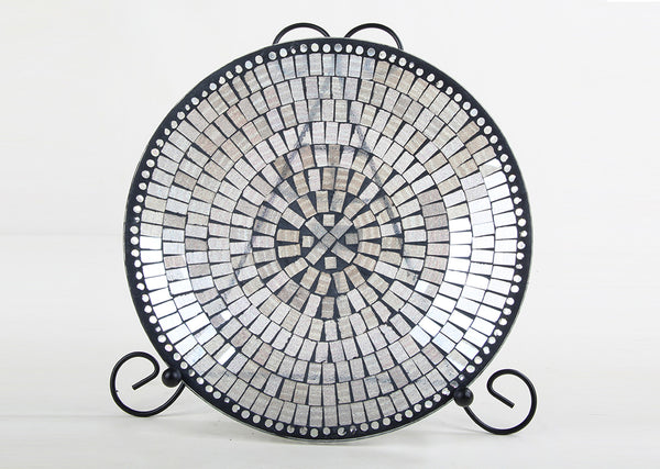 Individual Im Zhl Mosaic Glass Plate With Stand 13A-18I/01