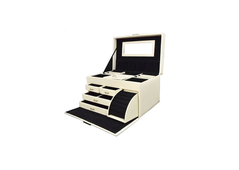 Jewelry Box IM GRI Leather Small Jewelry Box White JB-00191
