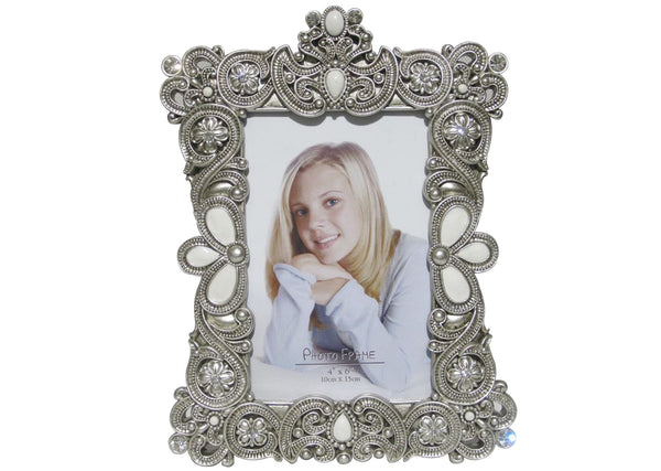 H77909-46 4X6 QUATREFOIL BEADS PHOTO FRAME