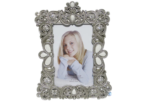 H77909-46 4X6 QUATREFOIL BEADS PHOTO FRAME