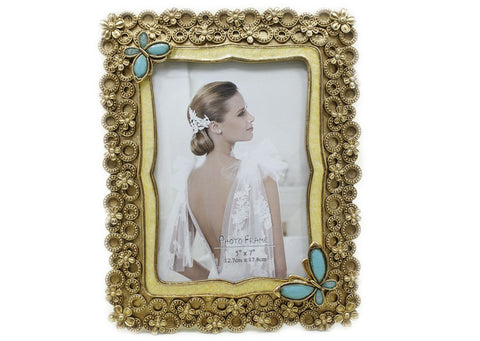 H14S0340-57G FLOWER 5X7 PHOTO FRAME 20.3X25.3X1.8