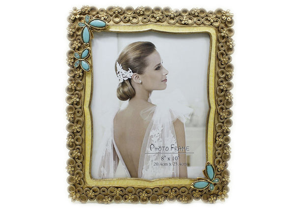 H14S0342-810G FLOWER 8X10 PHOTO FRAME 27.7X32.7X1.8