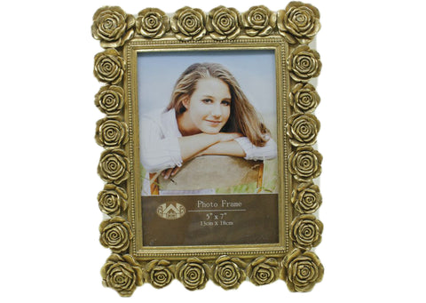 H13S0242-57S ROSE PHOTO FRAME 5X7 20.8X26.8X2
