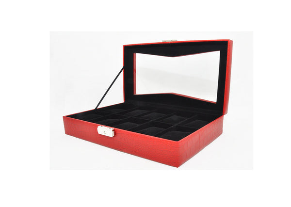 Red Croc JB Leather Watch Box