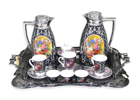 San Marco Tea Set Black Chrome/Black