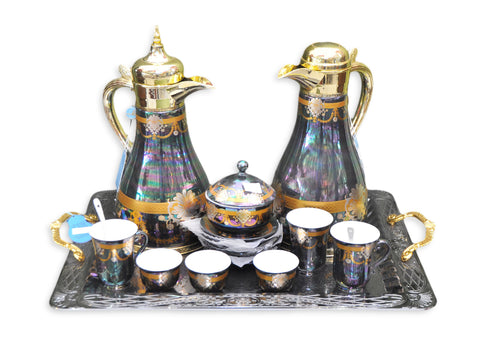 San Marco Tea Set Gold/Black Chrome