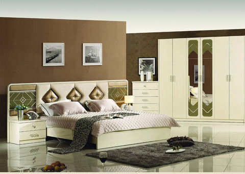 Modern Bedroom Bed With Night Stand Csf-A37 White