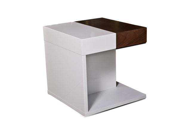 Cruz End Table - Brn/Wht