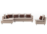 Modern Sofa Set  A113 With Chase -Bs Cream