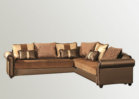 Modern Corner Sofa Set Yf  6302 Brown