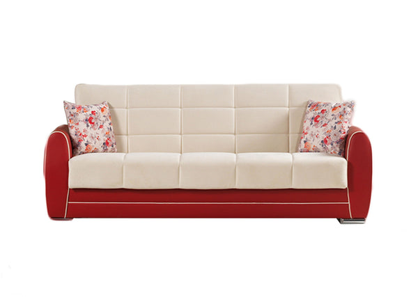 Modern Sofa Bed Set Ipk-Paris Red & Beige