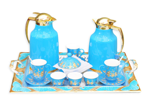 San Marco Tea Set Gold/Turqouise