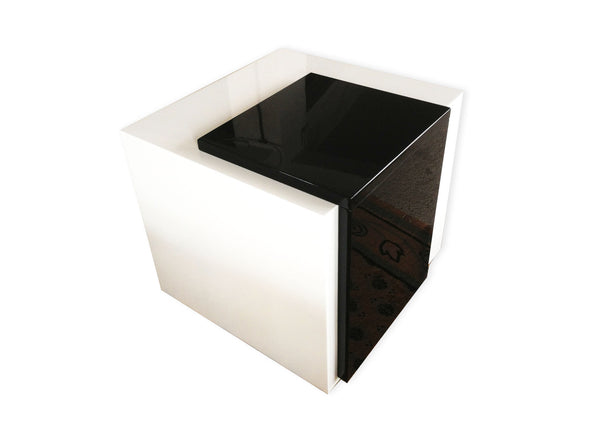 Eloy End Table - White/Black