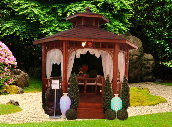 Katara Wooden Gazebo - Brown