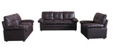 Modern Sofa Set 111192 Brown 3 + 2 + 1