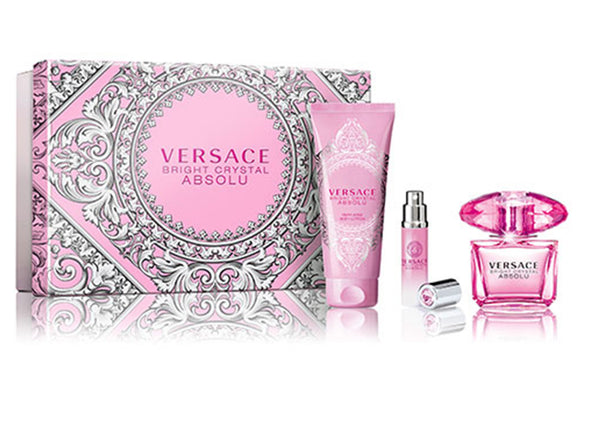 Versace Bright Crystal Absolu EDP Set (50ml + Body Lotion + Mini Bottle)