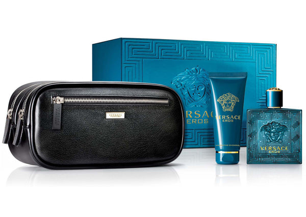 Versace Eros Men EDT Set (100ml + Shower Gel + Pouch)