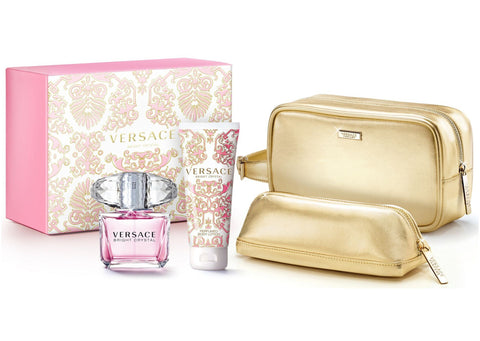 Versace Bright Crystal Absolu EDP Set (90ml + Body Lotion + Pouch)